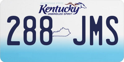 KY license plate 288JMS