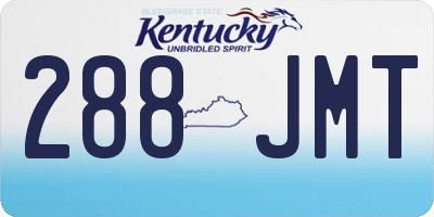 KY license plate 288JMT