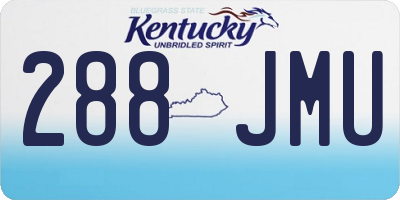 KY license plate 288JMU