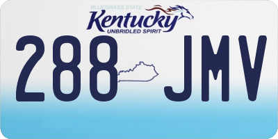 KY license plate 288JMV