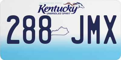 KY license plate 288JMX