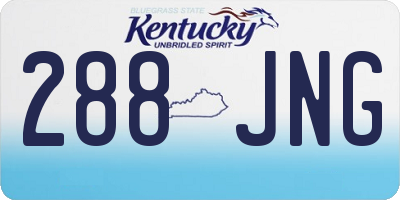KY license plate 288JNG