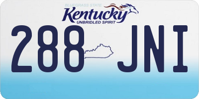 KY license plate 288JNI