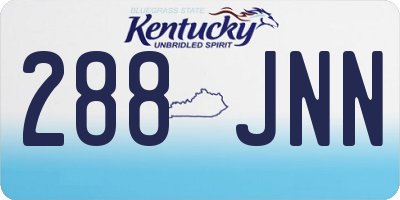 KY license plate 288JNN