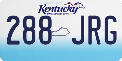 KY license plate 288JRG