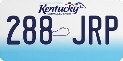 KY license plate 288JRP
