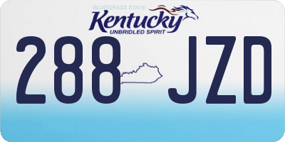 KY license plate 288JZD