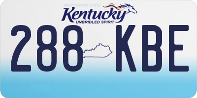 KY license plate 288KBE