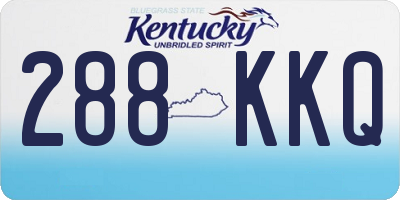 KY license plate 288KKQ