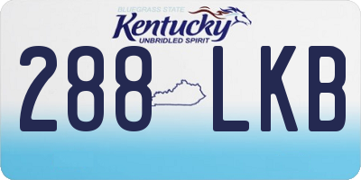 KY license plate 288LKB