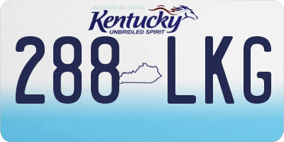 KY license plate 288LKG