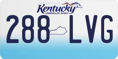 KY license plate 288LVG