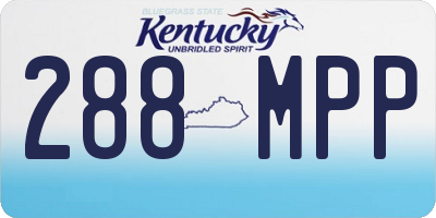 KY license plate 288MPP