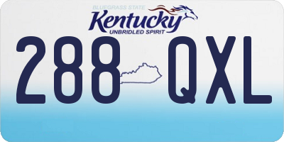 KY license plate 288QXL