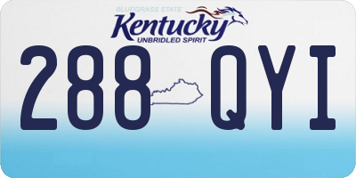 KY license plate 288QYI