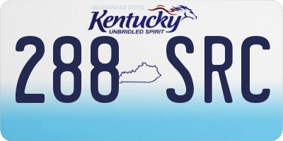 KY license plate 288SRC