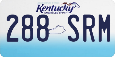 KY license plate 288SRM