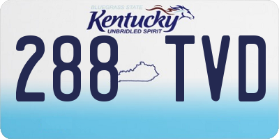 KY license plate 288TVD