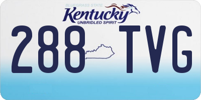 KY license plate 288TVG