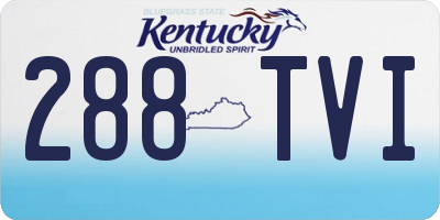 KY license plate 288TVI