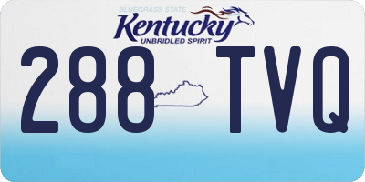 KY license plate 288TVQ