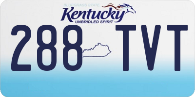 KY license plate 288TVT