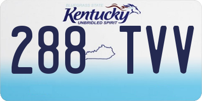 KY license plate 288TVV