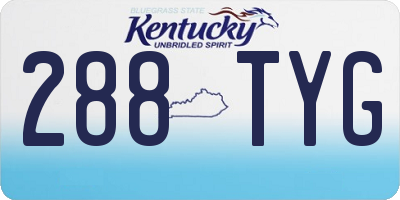 KY license plate 288TYG