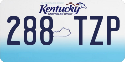 KY license plate 288TZP