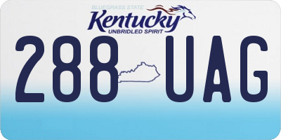 KY license plate 288UAG