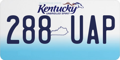 KY license plate 288UAP