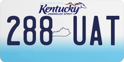 KY license plate 288UAT