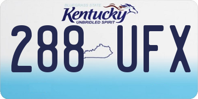 KY license plate 288UFX