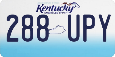 KY license plate 288UPY
