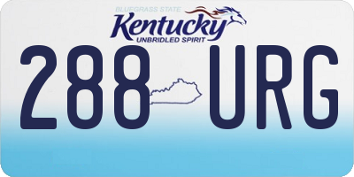 KY license plate 288URG