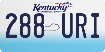 KY license plate 288URI