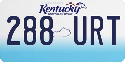 KY license plate 288URT