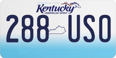 KY license plate 288USO