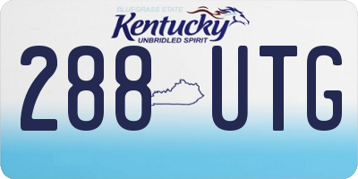 KY license plate 288UTG