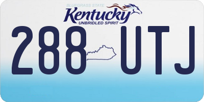 KY license plate 288UTJ