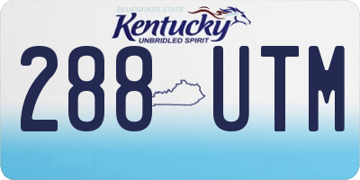 KY license plate 288UTM