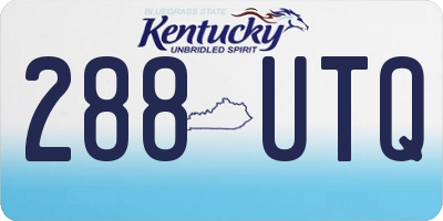 KY license plate 288UTQ