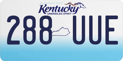 KY license plate 288UUE