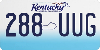 KY license plate 288UUG