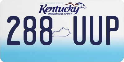 KY license plate 288UUP
