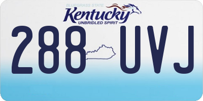 KY license plate 288UVJ
