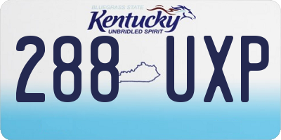 KY license plate 288UXP