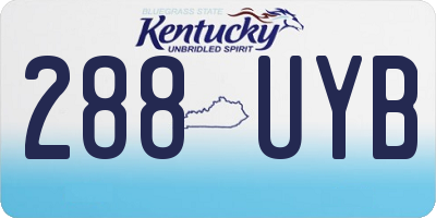KY license plate 288UYB