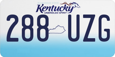KY license plate 288UZG