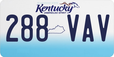 KY license plate 288VAV